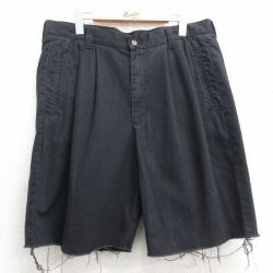 W35★古着 ドッカーズ ショート チノ パンツ チノパン メンズ コットン 黒 ブラック 25apr03 中古 ボトムス 短パン ショーパン