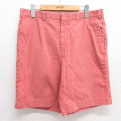 W34★古着 ショート パンツ ショーツ メンズ 90年代 90s USA製 赤系 レッド 25apr04 中古 ボトムス 短パン ショーパン ハーフ