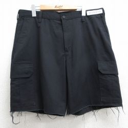 W37★古着 CiNTAS ショート ワーク カーゴ パンツ ショーツ メンズ 黒 ブラック 25apr04 中古 ボトムス 短パン ショーパン