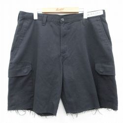 W37★古着 ショート ワーク カーゴ パンツ ショーツ メンズ CiNTAS 黒 ブラック 25apr05 中古 ボトムス 短パン ショーパン