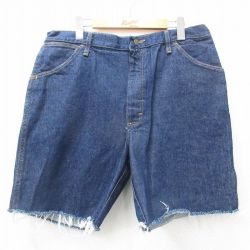 W36★古着 レッドキャップ ショート ワーク パンツ ショーツ メンズ コットン 紺 ネイビー デニム 25apr05 中古 ボトムス 短パン ショーパン