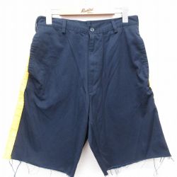 W29★古着 ショート パンツ ショーツ メンズ 紺 ネイビー 25apr05 中古 ボトムス 短パン ショーパン ハーフ