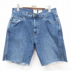 W31★古着 レッドヘッド ショート パンツ ショーツ メンズ 紺 ネイビー デニム 25apr05 中古 ボトムス 短パン ショーパン ハーフ