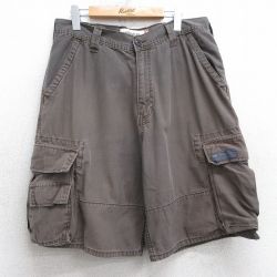 W33★古着 リーバイス Levis ショート カーゴ パンツ ショーツ メンズ コットン 茶 ブラウン 25apr07 中古 ボトムス 短パン ショーパン