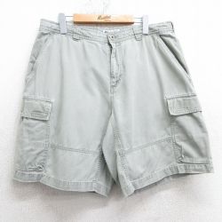 【50%OFF】W35★古着 コロンビア COLUMBIA ショート カーゴ パンツ ショーツ メンズ 00年代 00s コットン 薄グレー系 25apr07 中古 ボトムス 短パン ショーパン