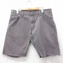 W36★古着 リーバイス Levis 514 ショート パンツ ショーツ メンズ コットン 濃グレー 25apr07 中古 ボトムス 短パン ショーパン ハーフ