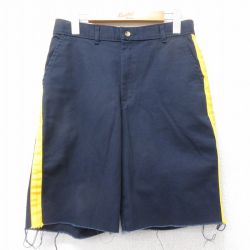 W30★古着 ショート パンツ ショーツ メンズ 90年代 90s USA製 紺他 ネイビー 25apr07 中古 ボトムス 短パン ショーパン ハーフ