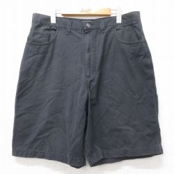 W34★古着 ルート66 ショート パンツ ショーツ メンズ 00年代 00s コットン 黒 ブラック 25apr07 中古 ボトムス 短パン ショーパン ハーフ