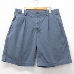 【50%OFF】W34★古着 ノーティカ NAUTICA ブランド ショート パンツ ショーツ メンズ コットン 紺系 ネイビー 25apr09 中古 ボトムス 短パン ショーパン ハーフ