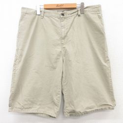 W39★古着 ディッキーズ Dickies ショート パンツ ショーツ メンズ リップストップ コットン ベージュ カーキ 25apr09 中古 ボトムス 短パン ショーパン ハーフ