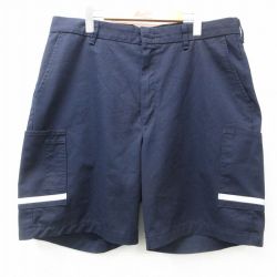 W38★古着 ショート カーゴ パンツ ショーツ メンズ フェデックス FedEX 紺 ネイビー 25apr09 中古 ボトムス 短パン ショーパン