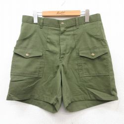 W34★古着 ショート ボーイスカウト ブッシュ パンツ ショーツ メンズ 緑 グリーン 25apr10 中古 ボトムス 短パン ショーパン