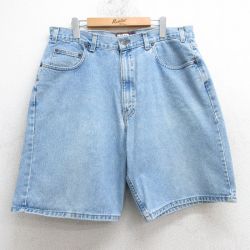 W36★古着 アリゾナジーンズ ショート パンツ ショーツ メンズ 90年代 90s コットン USA製 薄紺 ネイビー デニム 25apr11 中古 ボトムス 短パン ショーパン ハーフ