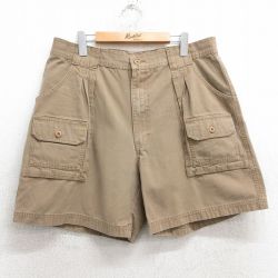 W35★古着 カベラス ショート ブッシュ パンツ ショーツ メンズ ダック地 コットン 茶系 ブラウン 25apr11 中古 ボトムス 短パン ショーパン