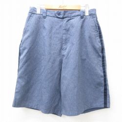 W31★古着 ショート パンツ ショーツ メンズ 90年代 90s USA製 薄紺 ネイビー 25apr14 中古 ボトムス 短パン ショーパン ハーフ