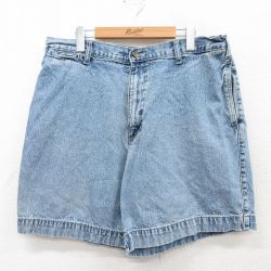 W37★古着 FADED GLORY ショート パンツ ショーツ メンズ 00年代 00s コットン 紺 ネイビー デニム 25apr17 中古 ボトムス 短パン ショーパン ハーフ