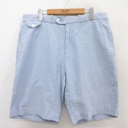 W36★古着 ラルフローレン Ralph Lauren ブランド ショート パンツ ショーツ メンズ 90年代 90s 犬 コットン 薄紺 ネイビー 25apr18 中古 ボトムス 短パン ショーパン ハーフ