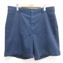 W38★古着 レッドキャップ ショート ワーク パンツ ショーツ メンズ 90年代 90s 紺 ネイビー 25apr21 中古 ボトムス 短パン ショーパン