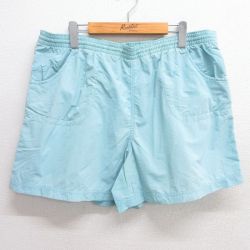 W39★古着 コロンビア COLUMBIA ショート ナイロン トレーニング パンツ ショーツ メンズ 00年代 00s 水色 25apr21 中古 ボトムス 短パン ショーパン