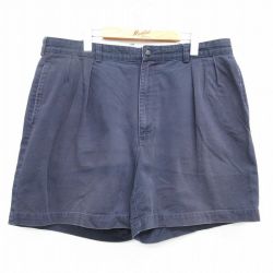 W38★古着 ラルフローレン Ralph Lauren ブランド ショート チノ パンツ ショーツ チノパン メンズ ANDREW コットン 紺 ネイビー 25apr21 中古 ボトムス 短パン ショーパン