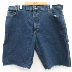 W38★古着 ディッキーズ Dickies ショート ペインター パンツ ショーツ メンズ 紺 ネイビー デニム 25apr23 中古 ボトムス 短パン ショーパン