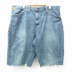 【50%OFF】W38★古着 ノーティカ NAUTICA ブランド ショート パンツ ショーツ メンズ コットン 紺 ネイビー デニム 25apr25 中古 ボトムス 短パン ショーパン ハーフ