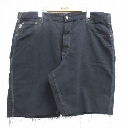 W43★古着 カーハート Carhartt ショート ペインター パンツ ショーツ メンズ ダック地 大きいサイズ コットン 黒 ブラック 【spe】 25apr26 中古 ボトムス 短パン ショーパン