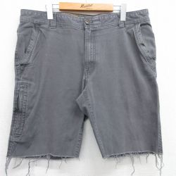 W39★古着 G.H.BASS ショート パンツ ショーツ メンズ 大きいサイズ 濃グレー 25apr26 中古 ボトムス 短パン ショーパン ハーフ