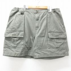 W40★古着 チェロキー ショート ブッシュ パンツ ショーツ メンズ 大きいサイズ コットン 濃緑 グリーン 25apr28 中古 ボトムス 短パン ショーパン