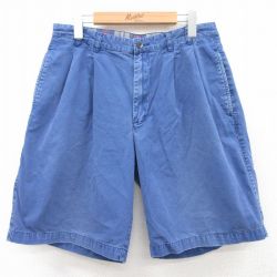 【50%OFF】W32★古着 ギャップ GAP ショート パンツ ショーツ メンズ 90年代 90s コットン 薄紺 ネイビー 【spe】 25apr28 中古 ボトムス 短パン ショーパン ハーフ