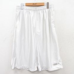 W34★古着 ハーフ トレーニング パンツ ショーツ メンズ AND1 白 ホワイト 25apr28 中古 ボトムス 短パン ショーパン