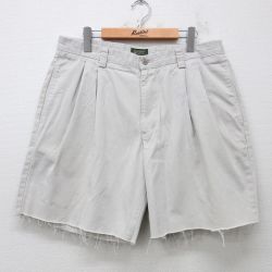 【50%OFF】W36★古着 ドッカーズ ショート パンツ ショーツ メンズ コットン 薄ベージュ カーキ 25apr30 中古 ボトムス 短パン ショーパン ハーフ