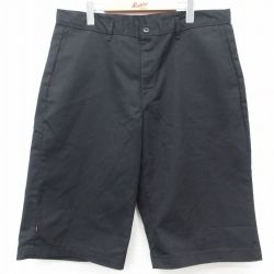 W38★古着 ディッキーズ Dickies ハーフ ワーク パンツ ショーツ メンズ 黒 ブラック 25may08 中古 ボトムス 短パン ショーパン
