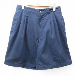 W32★古着 ビューグルボーイ ショート パンツ ショーツ メンズ 00年代 00s 紺 ネイビー 25may09 中古 ボトムス 短パン ショーパン ハーフ