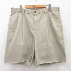 W36★古着 ブルックスブラザーズ BROOKS BROTHERS ブランド ショート パンツ ショーツ メンズ 00年代 00s コットン ベージュ カーキ 25may12 中古 ボトムス 短パン ショーパン ハーフ