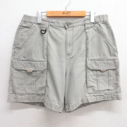 【50%OFF】W36★古着 コロンビア COLUMBIA ショート ブッシュ パンツ ショーツ メンズ 00年代 00s ダック地 コットン ベージュ系 カーキ 25may17 中古 ボトムス 短パン ショーパン