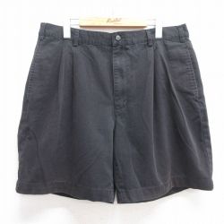 【50%OFF】W36★古着 ショート パンツ ショーツ メンズ コットン 黒 ブラック 25may17 中古 ボトムス 短パン ショーパン ハーフ
