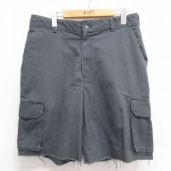 W35★古着 Wear Guard ショート カーゴ パンツ ショーツ メンズ グレー 25may26 中古 ボトムス 短パン ショーパン