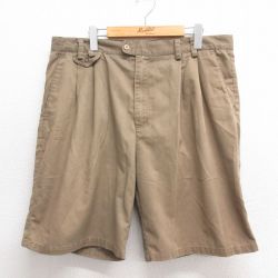 W38★古着 ピューリタン ショート パンツ ショーツ メンズ 00年代 00s ベージュ カーキ 25may26 中古 ボトムス 短パン ショーパン ハーフ