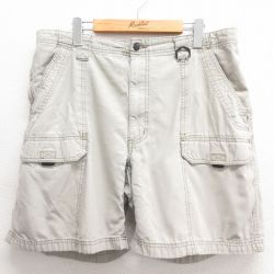 W39★古着 ラングラー Wrangler ショート パンツ ショーツ メンズ ダック地 薄ベージュ カーキ 25may26 中古 ボトムス 短パン ショーパン ハーフ
