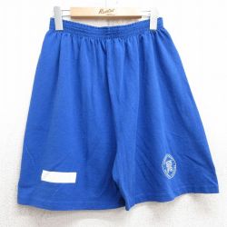 W32★古着 ショート イージー パンツ ショーツ メンズ 80年代 80s CAMDEN COUNTY 青 ブルー 25may28 中古 ボトムス 短パン ショーパン