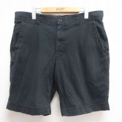 W37★古着 セントジョンズベイ ショート パンツ ショーツ メンズ 黒 ブラック 25may29 中古 ボトムス 短パン ショーパン ハーフ