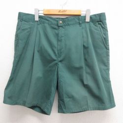 W38★古着 ショート パンツ ショーツ メンズ 90年代 90s タロン 緑 グリーン 25may29 中古 ボトムス 短パン ショーパン ハーフ