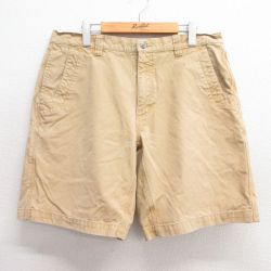 W36★古着 ショート パンツ ショーツ メンズ ダック地 コットン ベージュ系 カーキ 25may30 中古 ボトムス 短パン ショーパン ハーフ