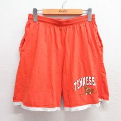 【20%OFF】W34★古着 ショート イージー パンツ ショーツ メンズ 90年代 90s テネシー コットン USA製 オレンジ他 25may30 中古 ボトムス 短パン ショーパン