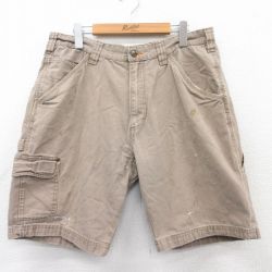 W34★古着 ティンバーランド ショート ペインター パンツ ショーツ メンズ ダック地 コットン ベージュ カーキ 25may30 中古 ボトムス 短パン ショーパン