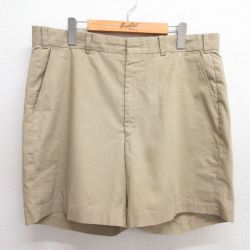 W37★古着 ランズエンド ショート パンツ ショーツ メンズ 00年代 00s ベージュ カーキ 25may31 中古 ボトムス 短パン ショーパン ハーフ
