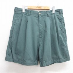 W35★古着 ドッカーズ ショート パンツ ショーツ メンズ 00年代 00s コットン 緑 グリーン 25may31 中古 ボトムス 短パン ショーパン ハーフ