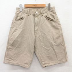 W30★古着 ラングラー Wrangler ショート パンツ ショーツ メンズ 90年代 90s コットン USA製 ベージュ カーキ デニム 【spe】 25jun03 中古 ボトムス 短パン ショーパン ハーフ