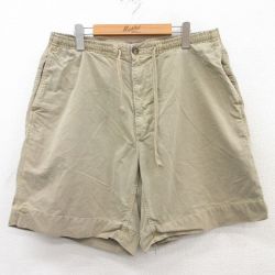 W36★古着 ノーティカ NAUTICA ブランド ショート パンツ ショーツ メンズ 90年代 90s ベージュ カーキ 25jun03 中古 ボトムス 短パン ショーパン ハーフ